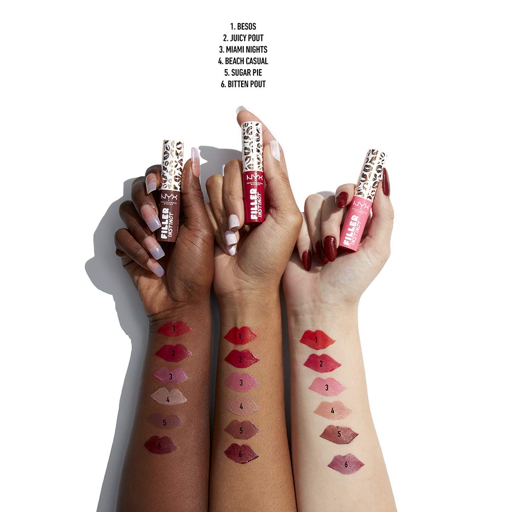 NYX Professional Makeup Filler Instinct, Plumping Lip Balm, 01 Besos