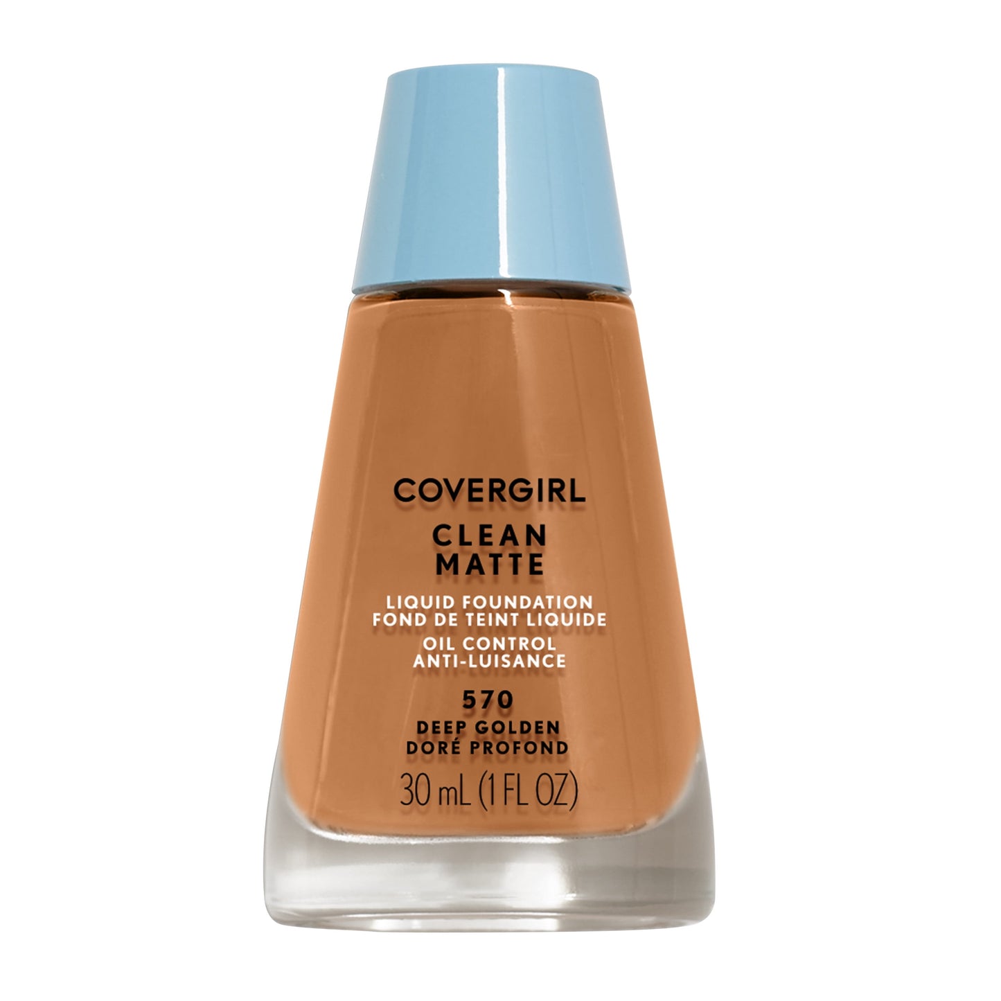 COVERGIRL Clean Matte Liquid Foundation, 570 Deep Golden, 1 fl oz