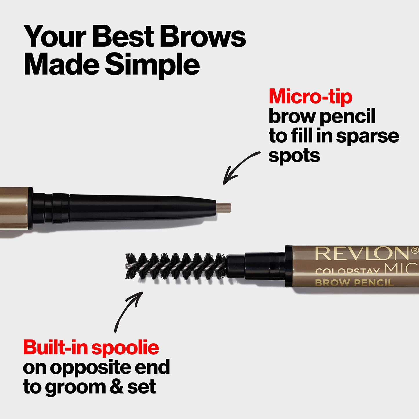 Revlon ColorStay Micro Eyebrow Pencil, 450 Blonde, 0.003 oz