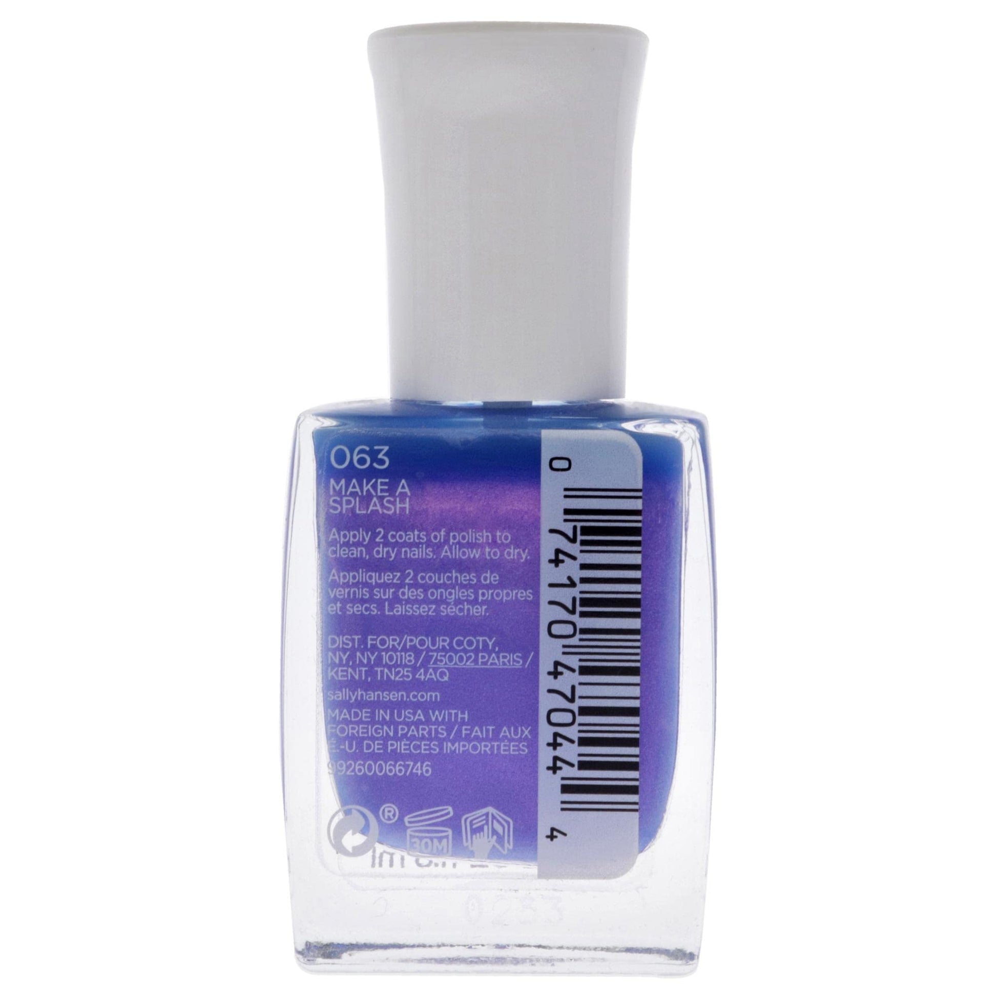 (2-pack) Sally Hansen Mega Strength Nail Color - 063 Make A Splash 0.4 oz