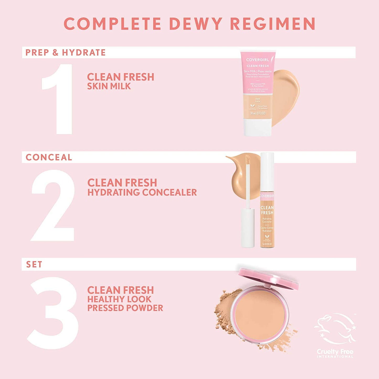 COVERGIRL Clean Fresh Pressed Powder, Light, 0.35 Oz