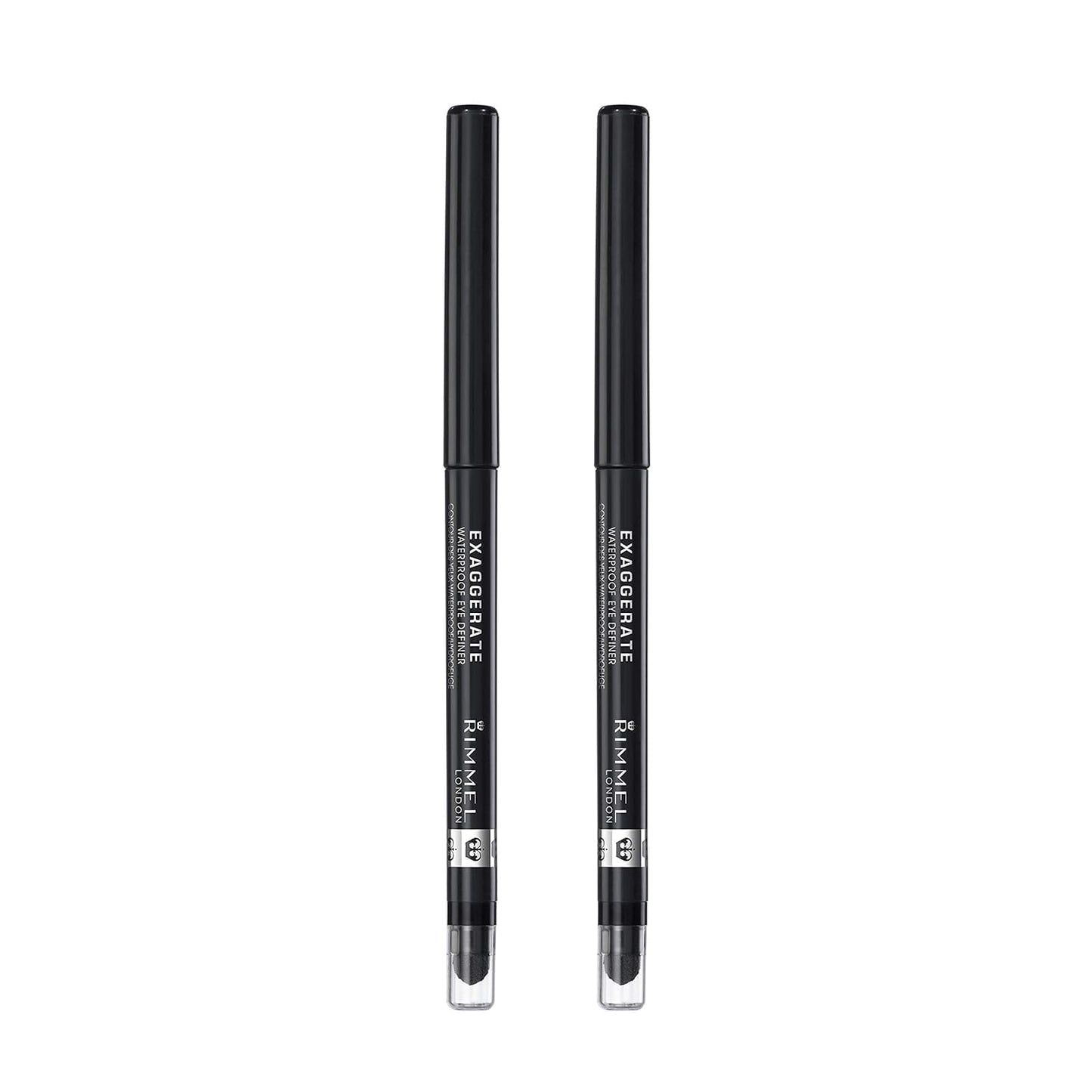 Rimmel Pack of 2 Exaggerate Waterproof Eye Definer, Noir 261