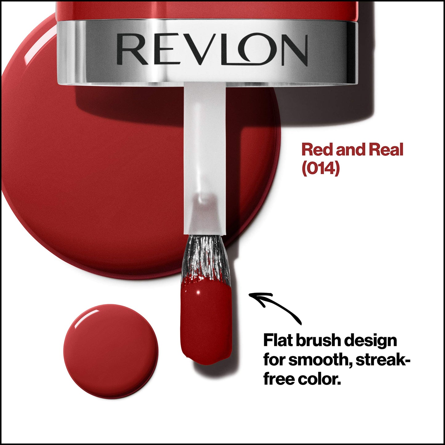Revlon Ultra HD Snap Vegan Glossy Nail Polish, 014 Red and Real, 0.27 fl oz