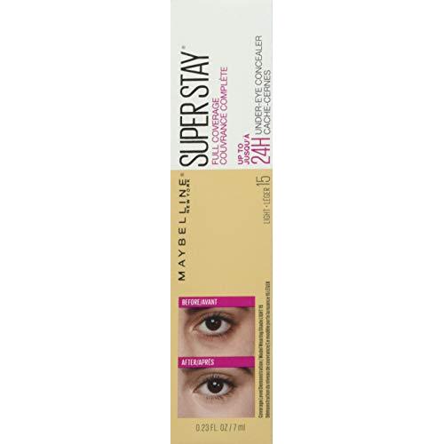 Maybelline Super Stay Full Coverage, Long Lasting Under-Eye Concealer, Light, 0.23 fl. oz.