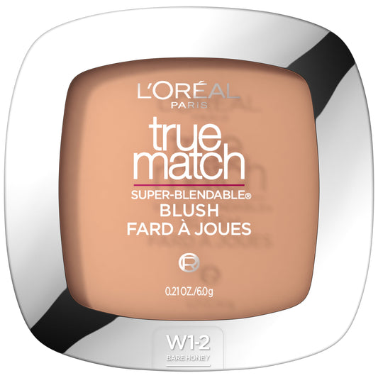 L'Oreal Paris True Match Super-Blendable Blush, Soft Powder Texture, Bare Honey, 0.21 oz.