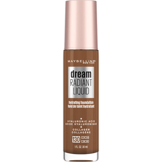 Maybelline Dream Radiant Liquid Foundation Makeup, 130 Cocoa, 1 fl oz