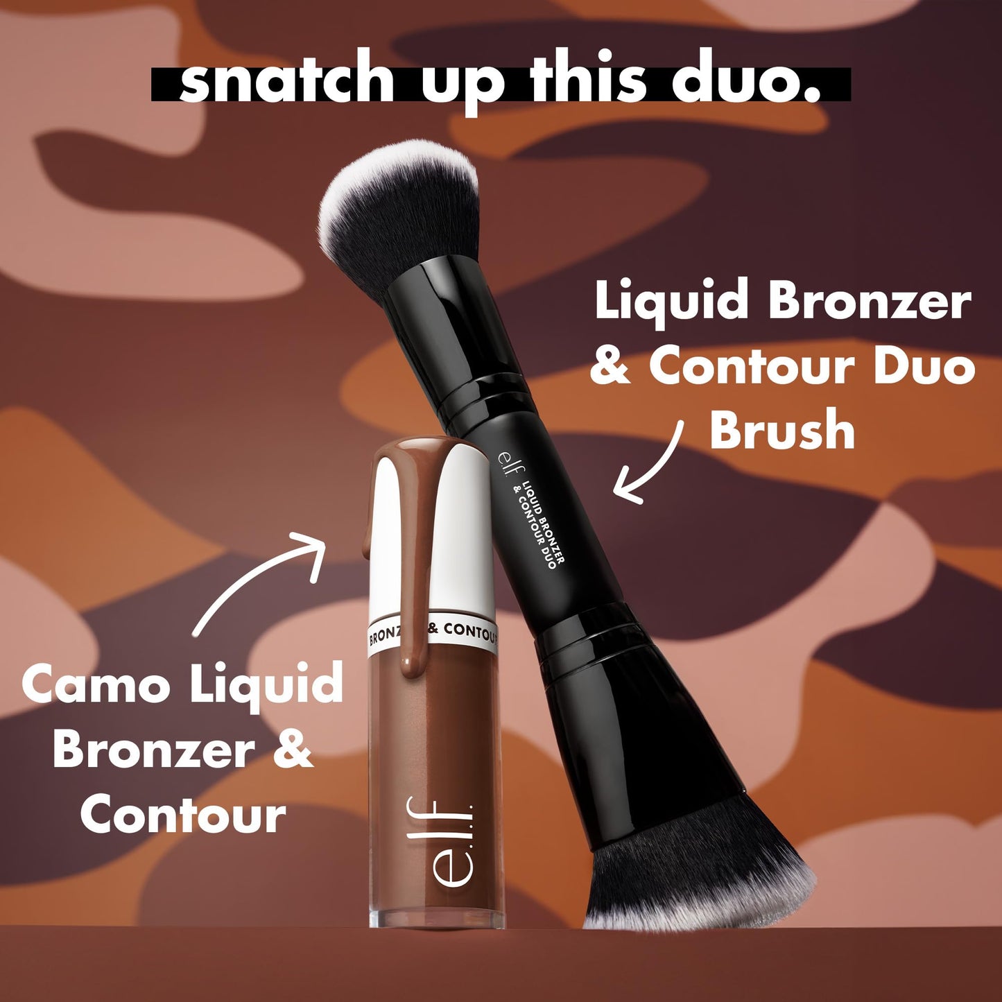 e.l.f. Camo Liquid Bronzer & Contour, 6 Tan, 0.13 fl oz