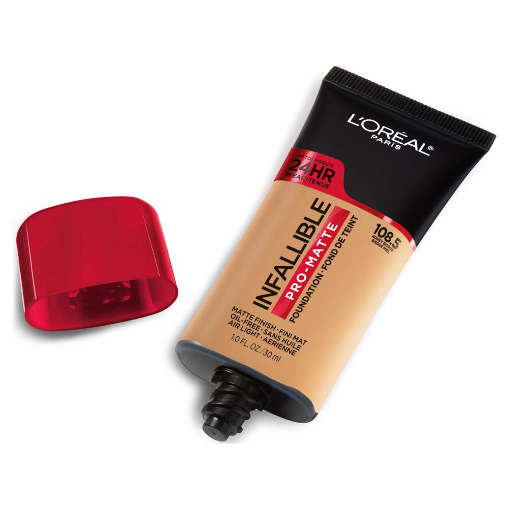 L'Oreal Paris Infallible Pro-Matte Foundation, 108.5 Honey Bisque, 1 fl. oz.
