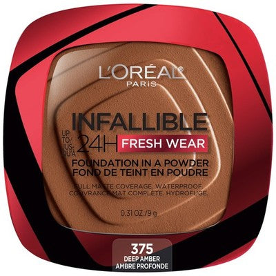 L'Oreal Paris Infallible Fresh Wear Liquid Foundation, 375 Deep Amber, 1 fl oz