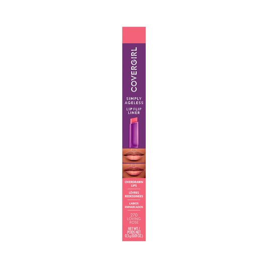 CoverGirl Simply Ageless Lip Flip Liner - Long Lasting Lip Liner - Loving Rose