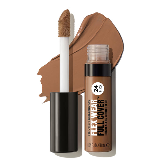 Revlon ColorStay Flex Wear Concealer, Full Coverage, 24HR Wear, 076 Caramel, 0.34 fl oz
