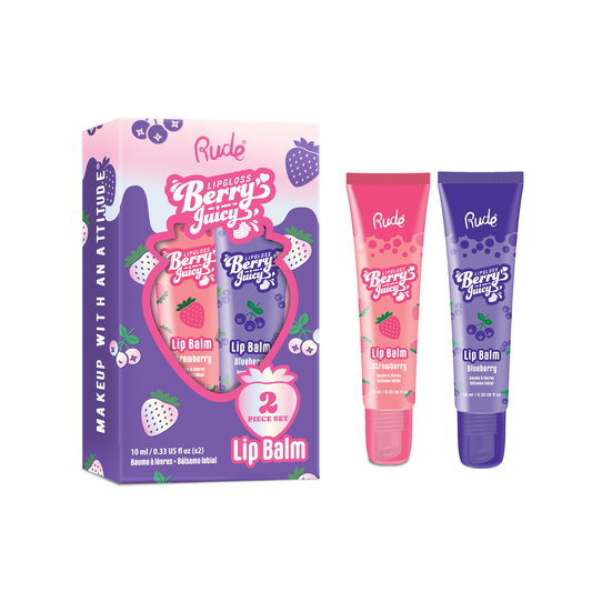 RUDE Berry Juicy Lip Balm Duo Set