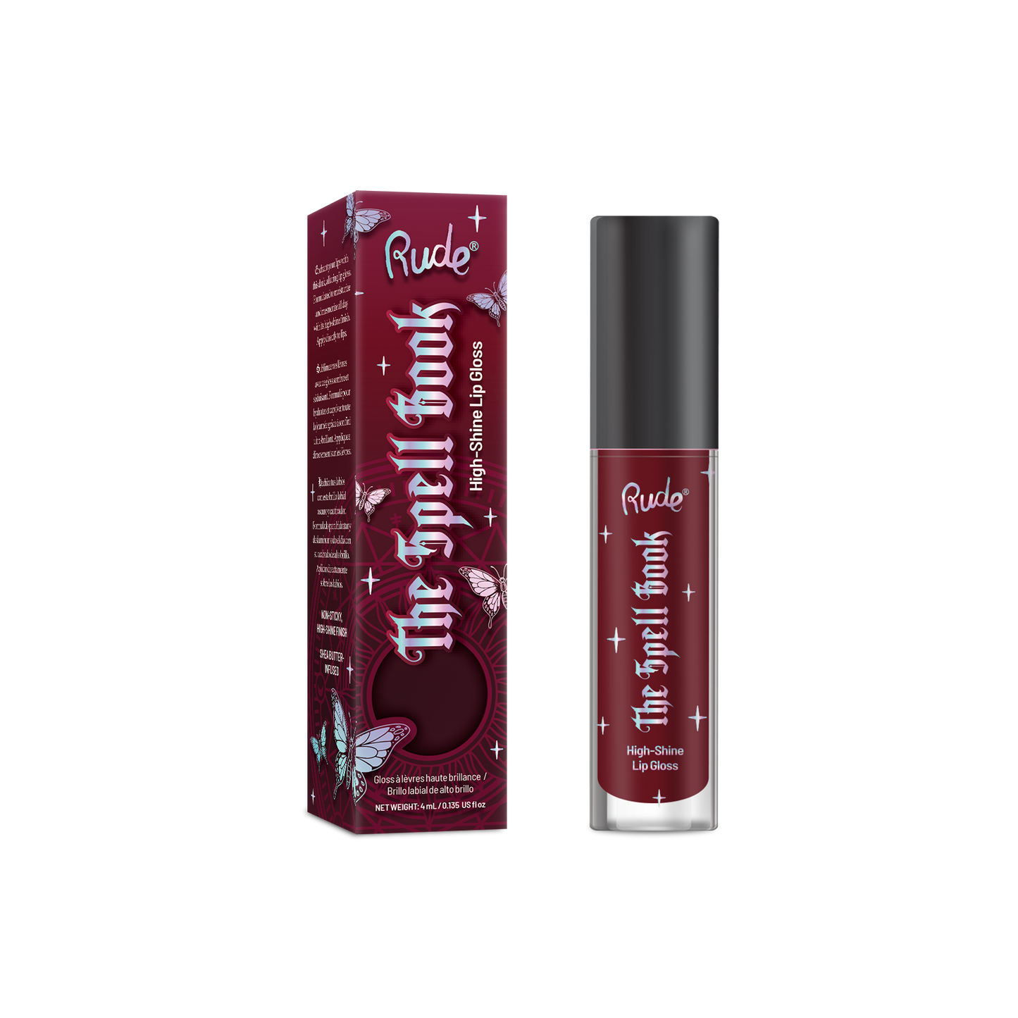 RUDE The Spell Book High-Shine Lip Gloss