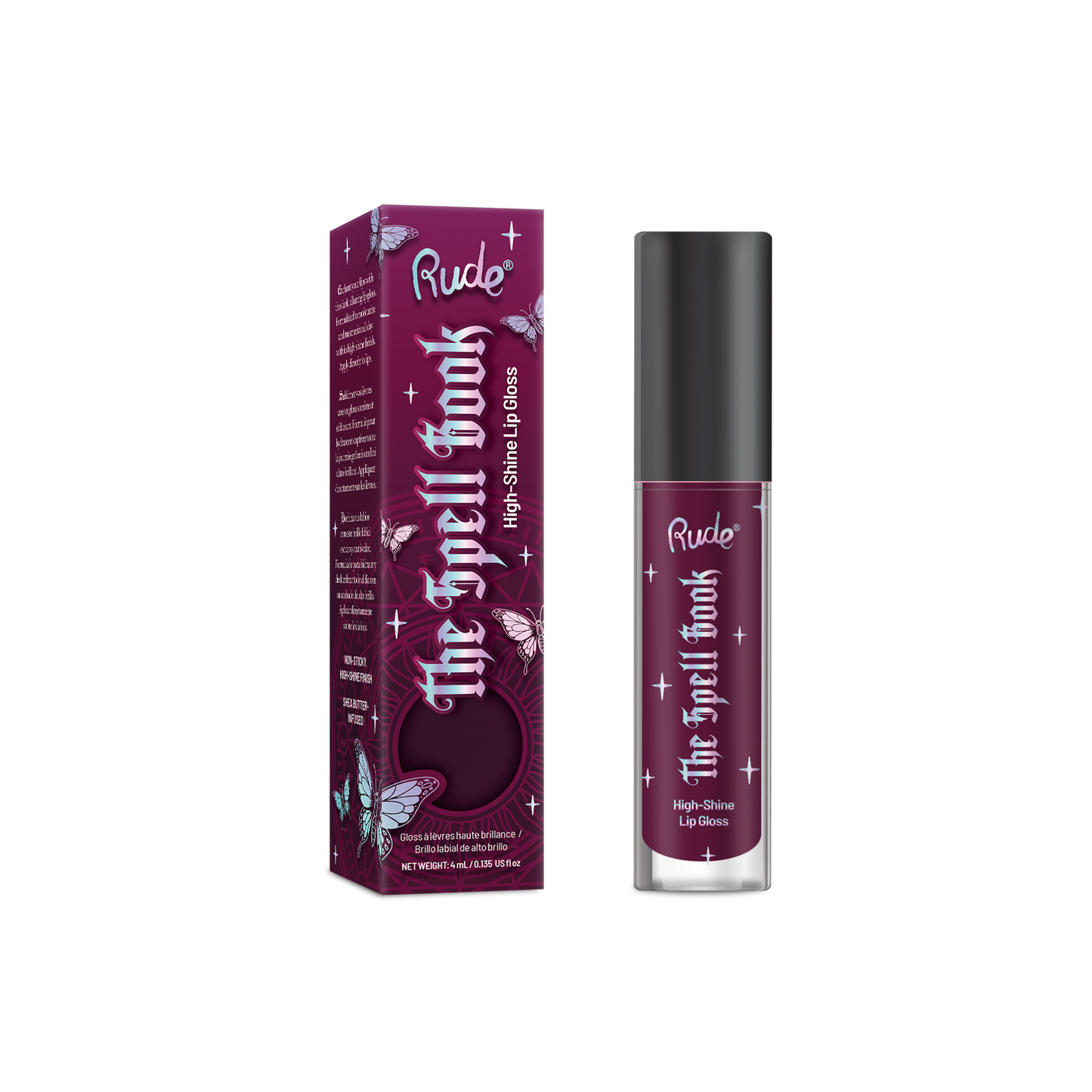RUDE The Spell Book High-Shine Lip Gloss