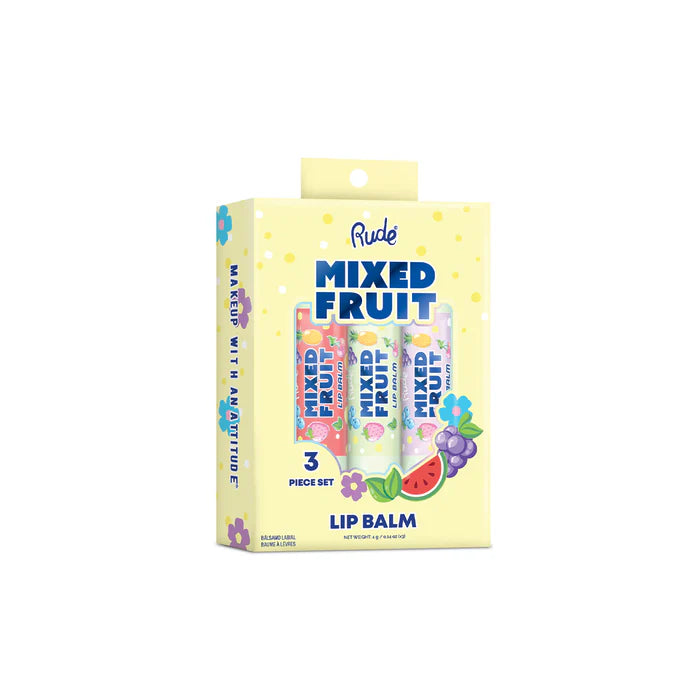 RUDE Mixed Fruit Lip Balm Trio