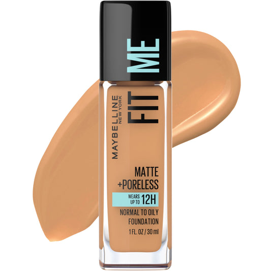 Maybelline New York Fit Me Matte + Poreless Foundation, 330 Toffee, 1.0 fl oz