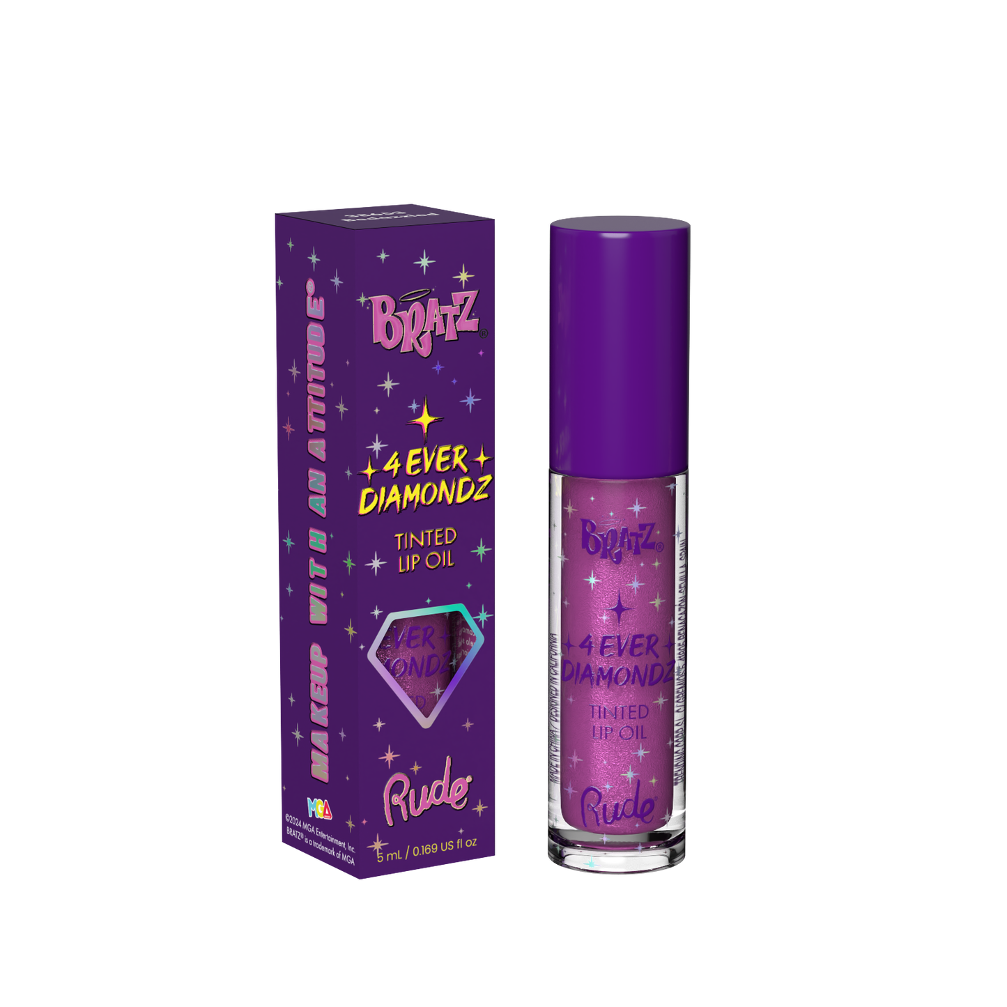 RUDE Bratz 4 Ever Diamondz Tinted Lip Oil (DUPLICATE DO NO USE)