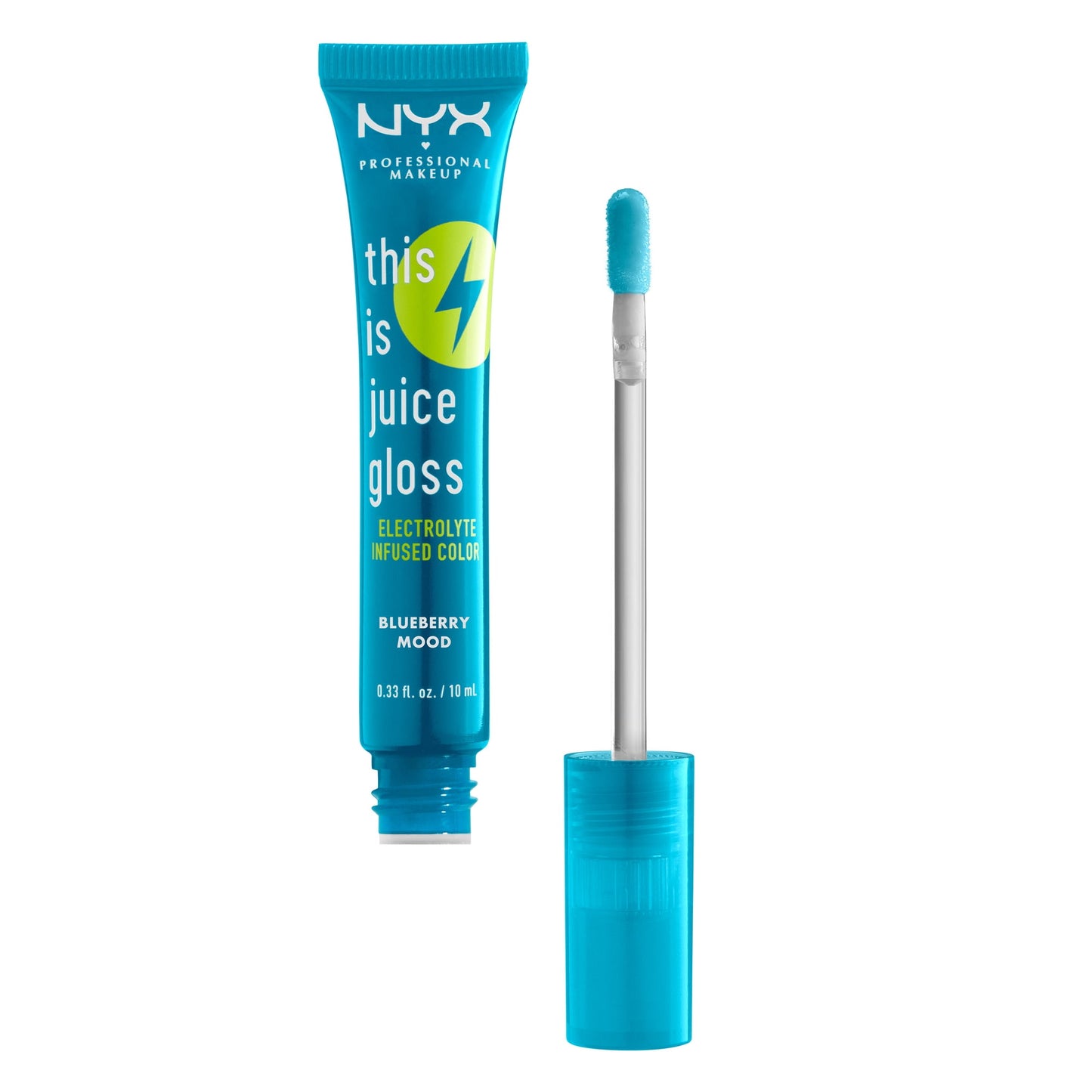 NYX Professional Makeup This Is Juice Gloss, Hydrating Lip Gloss, Blueberry Mood, 0.33 fl oz