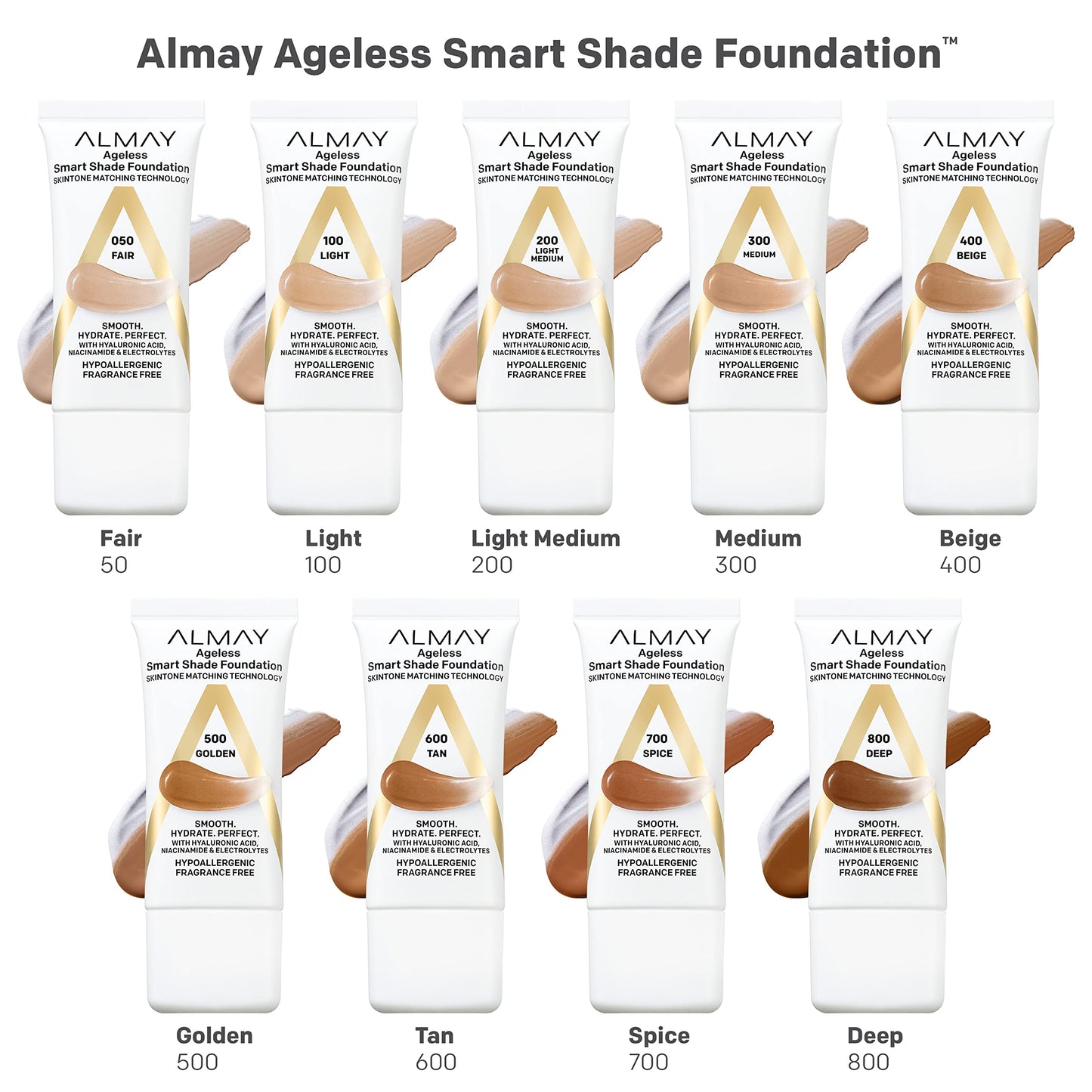 Almay Ageless Smart Shade Liquid Foundation, 300 Medium, 1 fl oz