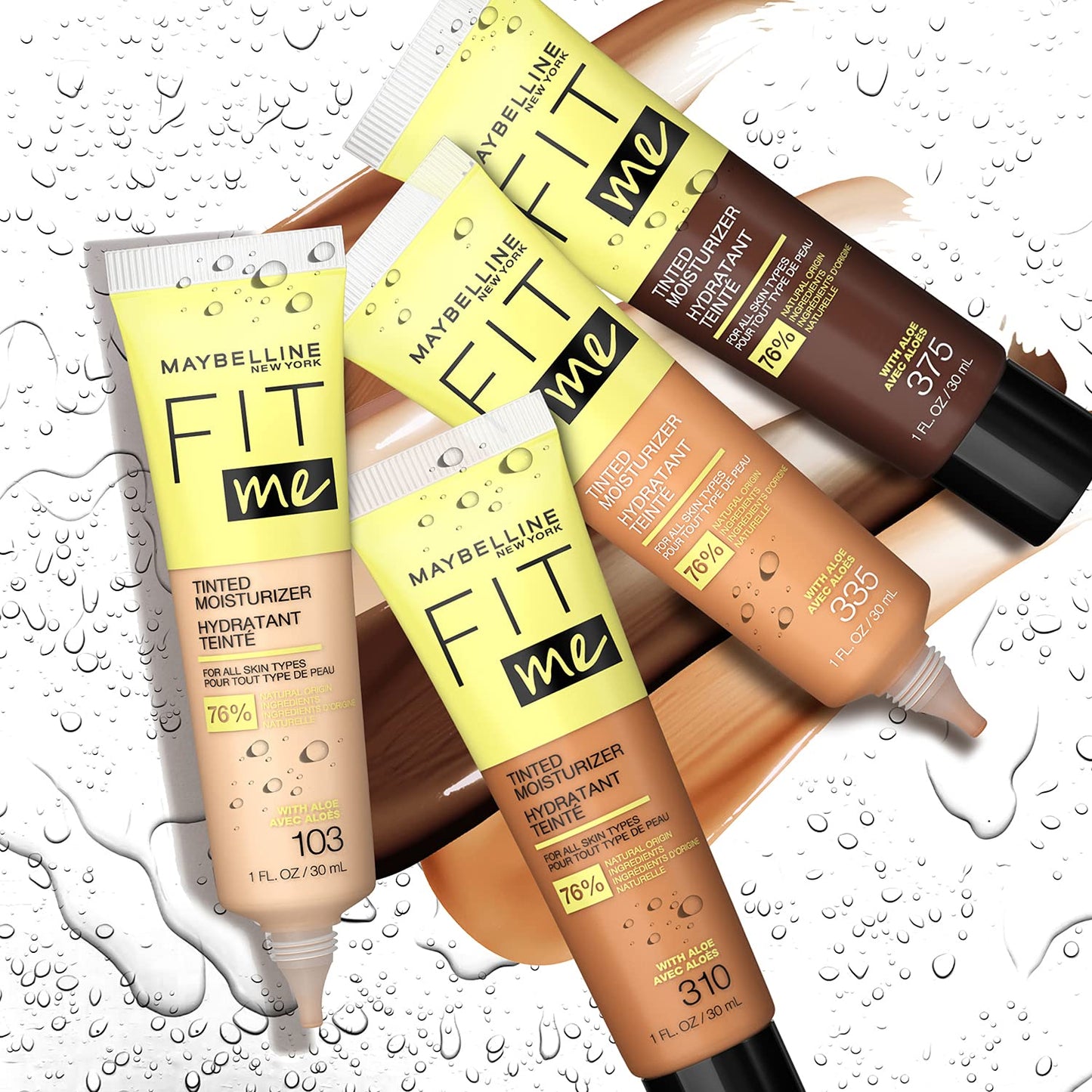 Maybelline fit me tinted moisturizer liquid face tube all skin types