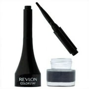 Revlon Crème Gel Eyeliner Crème, ColorStay Eye Makeup, Waterproof, Smudgeproof, Longwearing with Precision Brush Applicator, 001 Black, 0.08 Oz