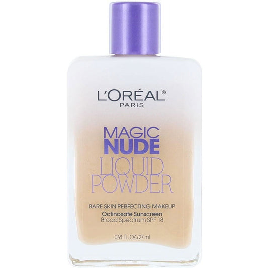 L'Oréal Paris Magic Nude Liquid Powder Bare Skin Perfecting Makeup with SPF 18, 310 Light Ivory, 0.91 Fl. Oz.