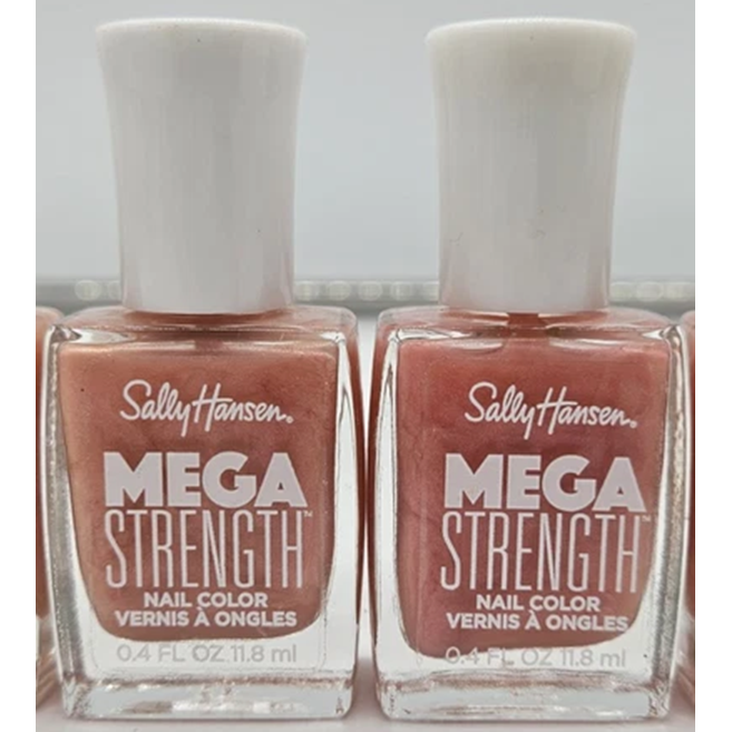(2-pack) SALLY HANSEN NAIL POLISH MEGA STRENGTH 035 Sally Sells Sea Shells Pink