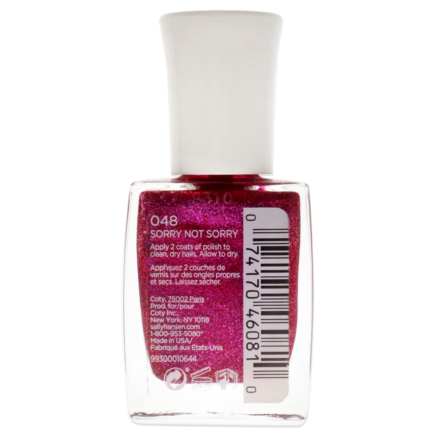 (Paquete de 2) Esmalte de uñas Sally Hansen Mega Strength, 048 Lo siento, no lo siento