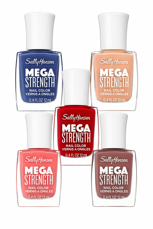 (5-pack) Sally Hansen Mega Strength Nail Polish Bundle