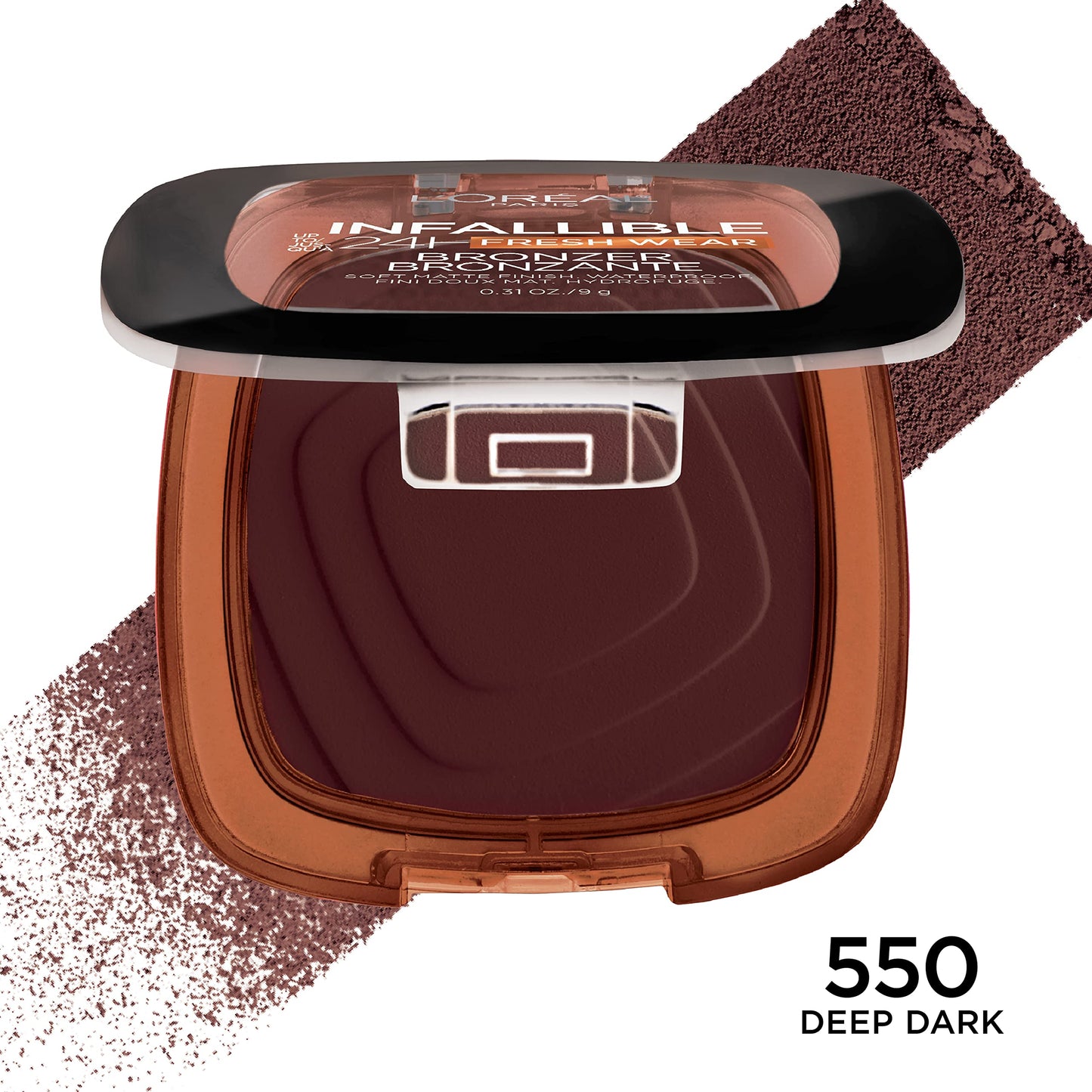 L'Oreal Paris Infallible Soft Matte Bronzer, Deep Dark, 0.31 oz