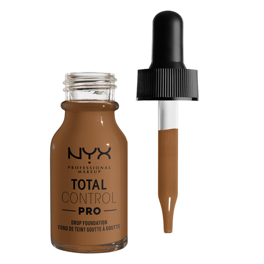 NYX Professional Makeup Total Control Pro Drop Foundation, Skin-true buildable coverage, Sienna, 0.43 fl oz
