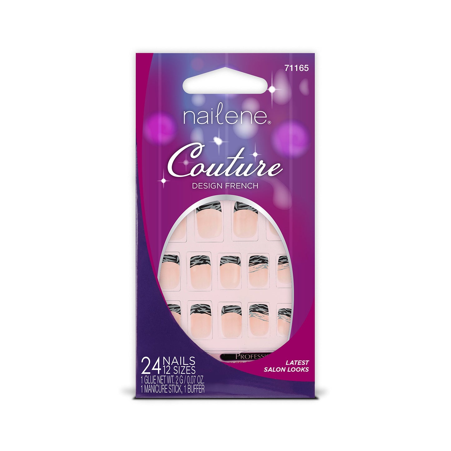 Nailene Nail Couture, Safari, Package of 24 Nails