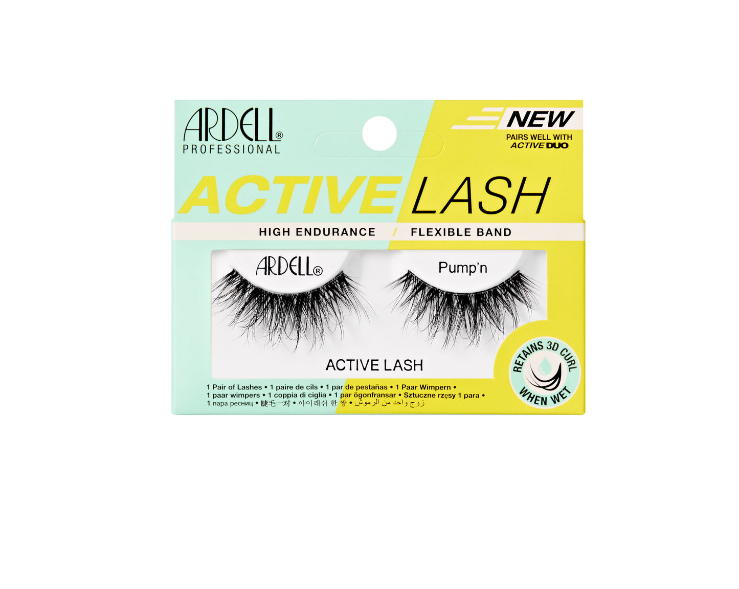 Ardell Active Lash, Pump'n Black False Eyelashes, 1 Pair