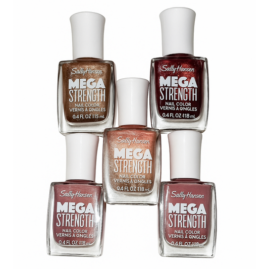 (5-pack) Sally Hansen Mega Strength Nail Polish Bundle