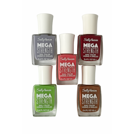 (5-pack) Sally Hansen Mega Strength Nail Polish Bundle