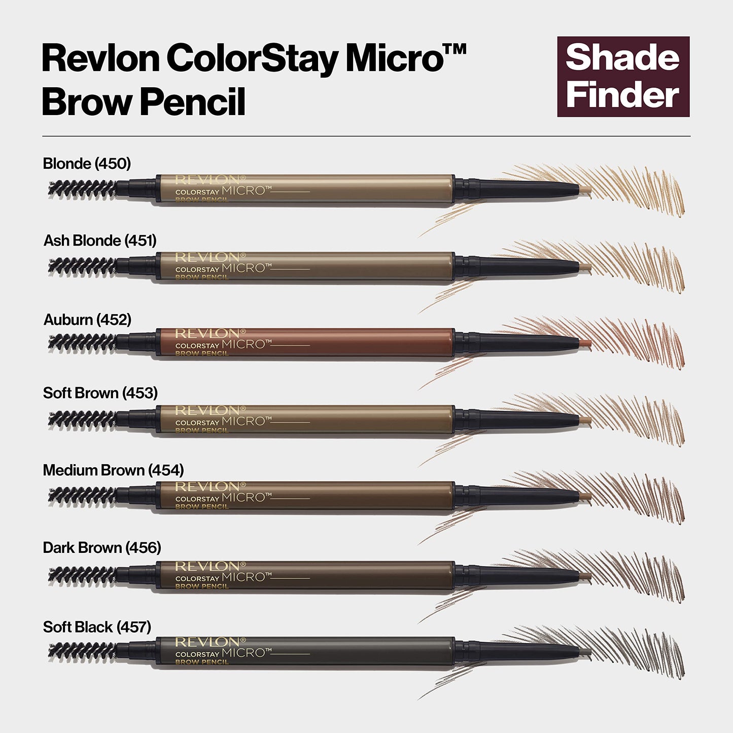 Revlon ColorStay Micro Eyebrow Pencil, 450 Blonde, 0.003 oz