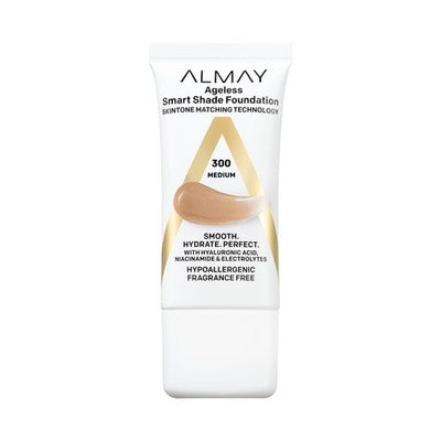 Almay Ageless Smart Shade Liquid Foundation, 300 Medium, 1 fl oz