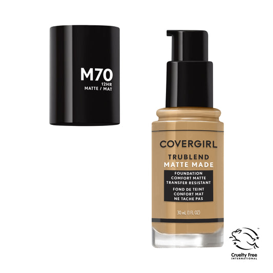 COVERGIRL TruBlend Matte Made Liquid Foundation, M70 Sand Beige