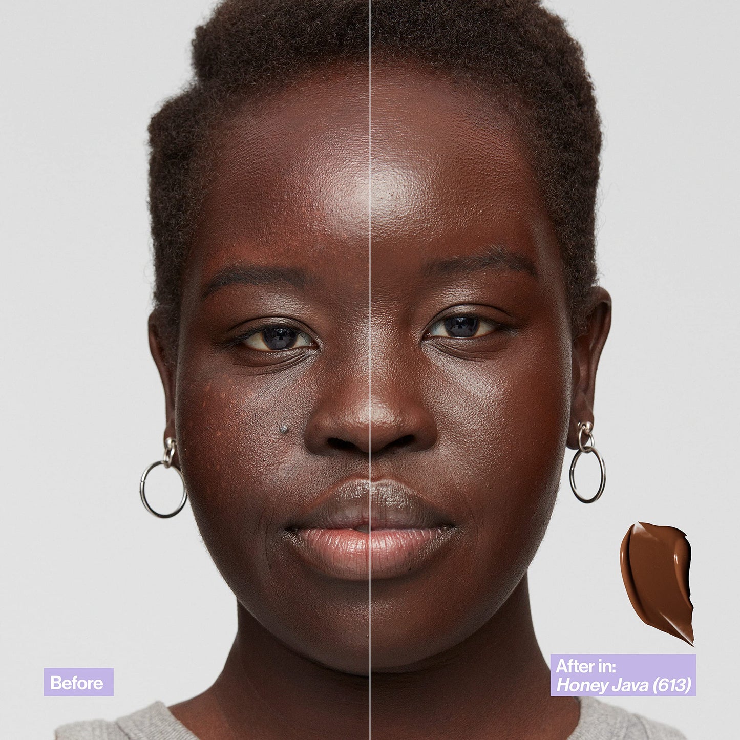 Base de maquillaje líquida Revlon Illuminance Skin-Caring, ácido hialurónico, fórmula hidratante y nutritiva de cobertura media, 517 Ámbar, 1 onza líquida