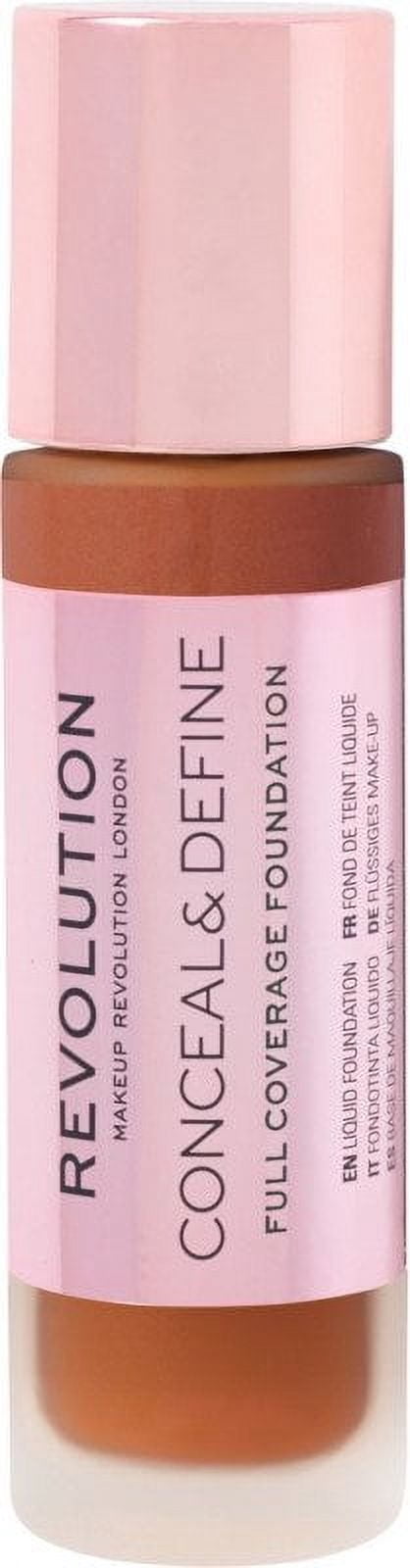 Makeup Revolution Conceal & Define Full Coverage Foundation - F16 (for dark skin tones w/ a warm undertone)