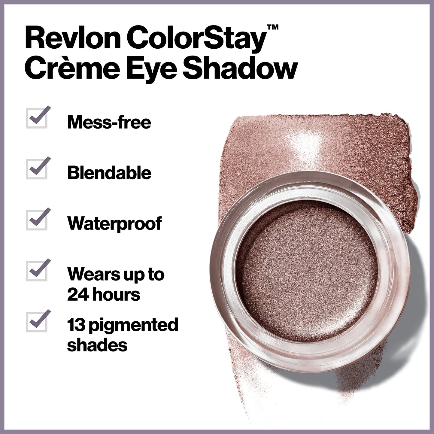 Sombra de ojos en crema Revlon Colorstay, maquillaje de ojos mate o brillante de larga duración, con pincel aplicador en dorado y miel (725)