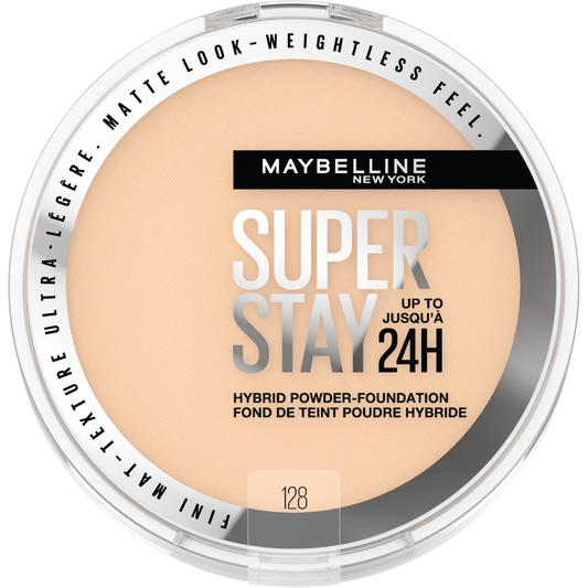 Maybelline Super Stay Powder Foundation Makeup, Soft Matte Finish, 128, 0.21 oz