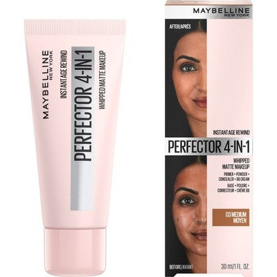 Maybelline Instant Age Rewind 4-In-1 Matte Foundation Makeup, Medium, 1 fl oz