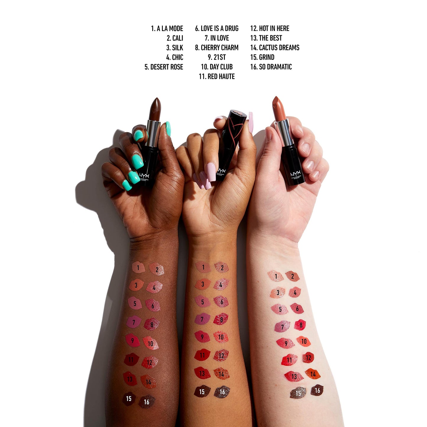 NYX Professional Makeup Shout Loud Lipstick, Silk