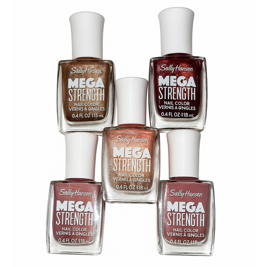 (5-pack) Sally Hansen Mega Strength Nail Polish Bundle