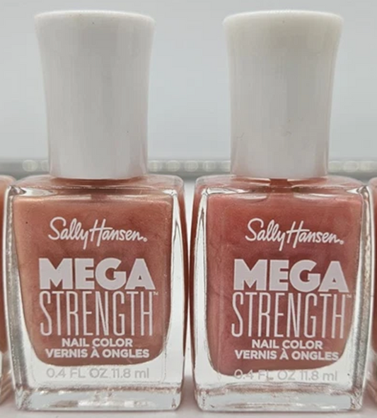 (2-pack) SALLY HANSEN NAIL POLISH MEGA STRENGTH 035 Sally Sells Sea Shells Pink
