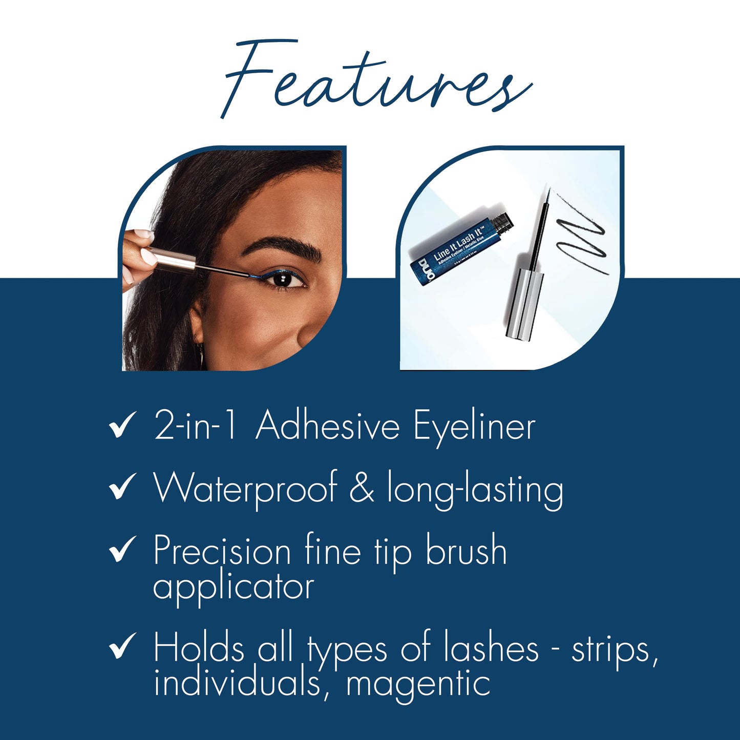 DUO Line it Lash it Azul Metálico