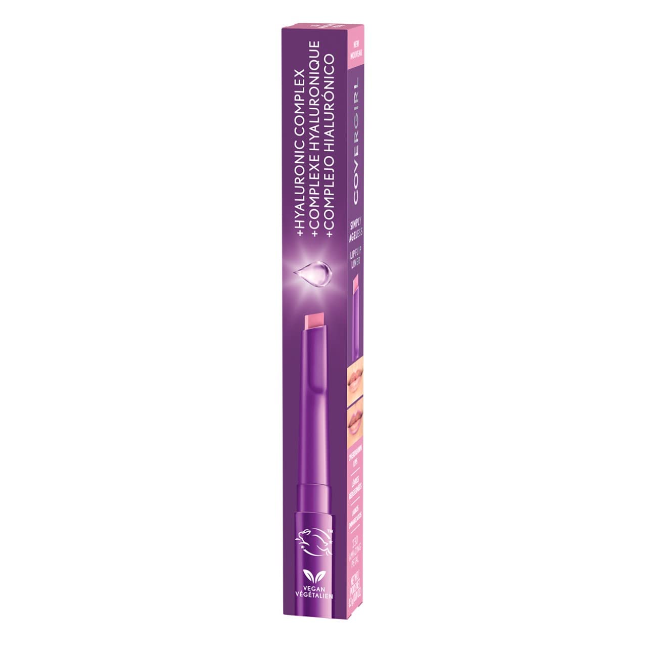 CoverGirl Simply Ageless Lip Flip Liner - Long Lasting Lip Liner - Amazing Petal