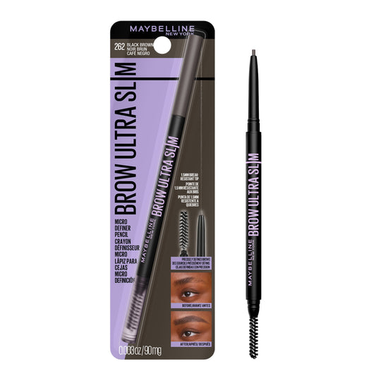 Maybelline Express Brow Ultra Slim Pencil Eyebrow Makeup, Black Brown
