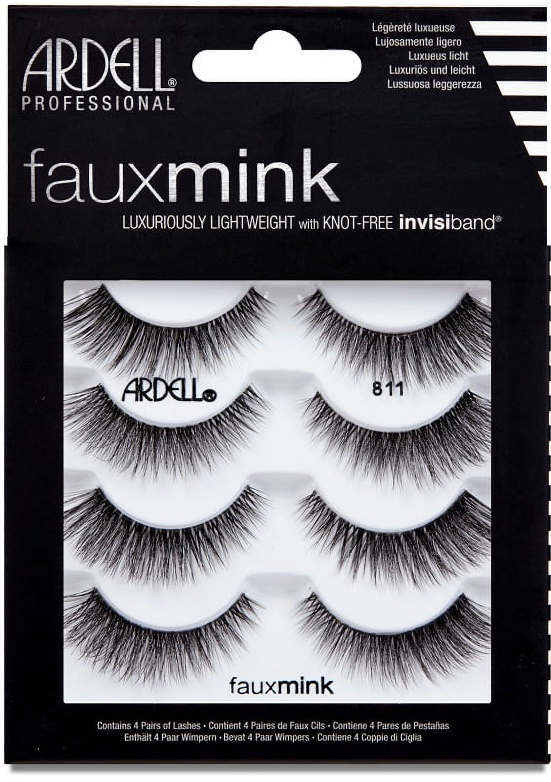 Ardell Faux Mink False Eyelashes, 811, 4 Pairs